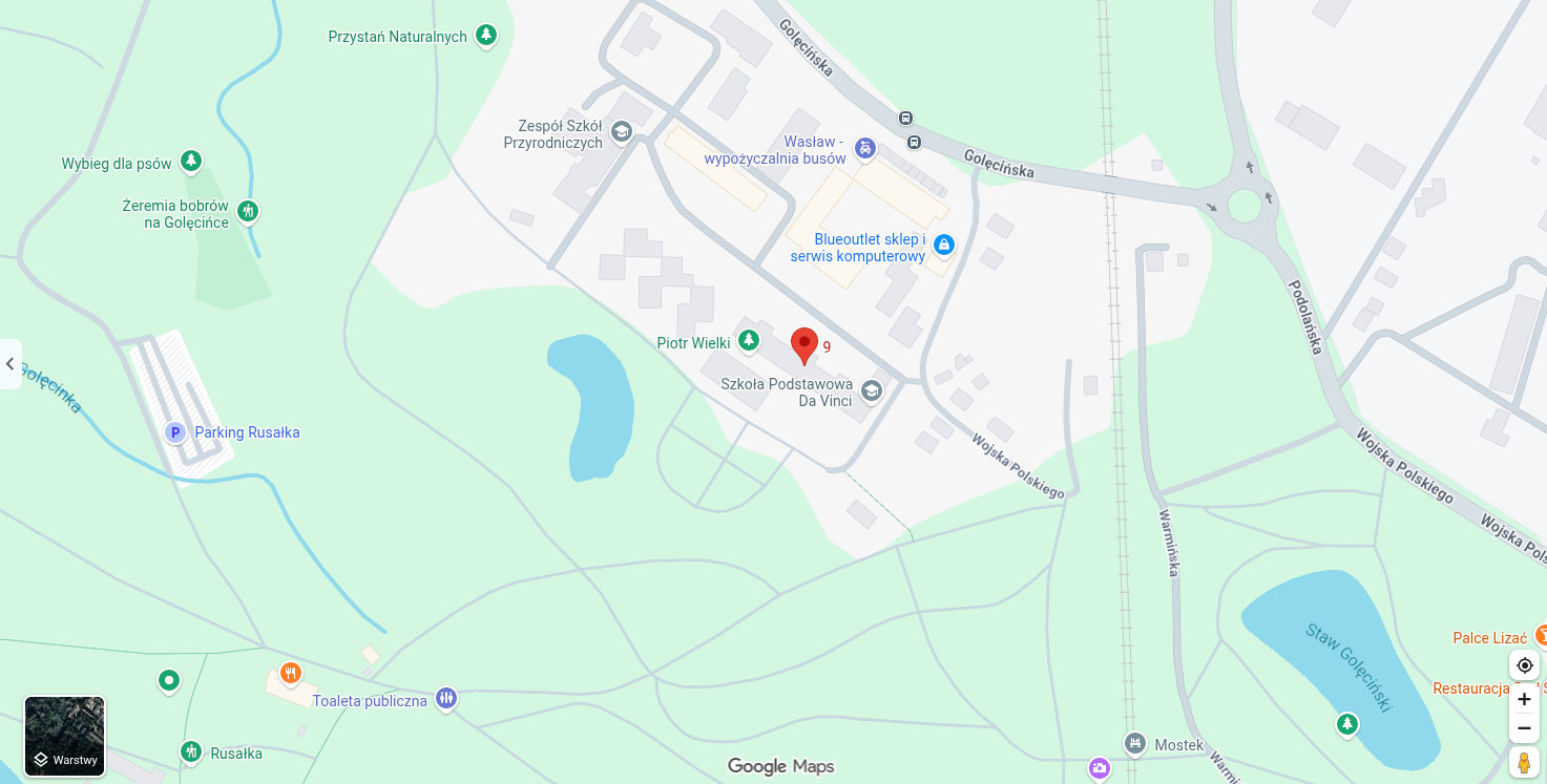 Mapa dojazdu do Poradni Flex, ul. Golęcińska 9, Poznań
